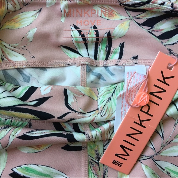 NWT {MINKPINK} Tropical Palm Print Leggings Small - Picture 4 of 8